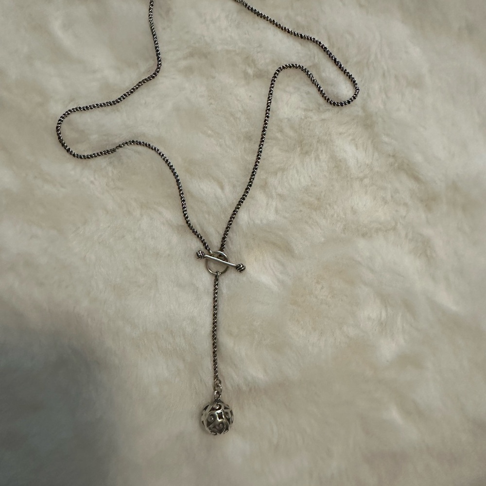 SILPADA 925 Silver Vintage Carved Solid
Pendent Goldstone Necklace NE4104 - Picture 4 of 4